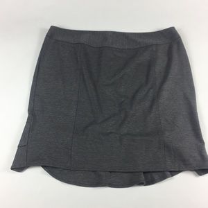 Gray Ruffle-Back Skirt